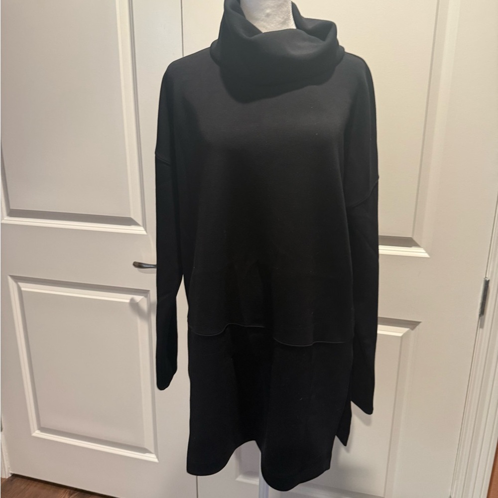 Black Spanx Cowl Neck Sweater Dress